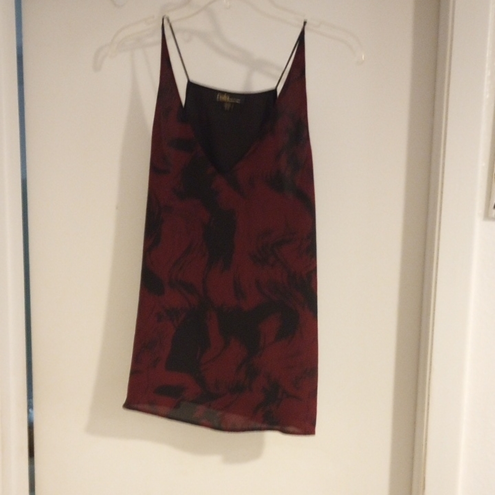 Elegant Black and Red Women's Top